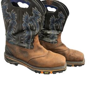 Cody James Square Toe  Western Work Boot Mens 13D Brown